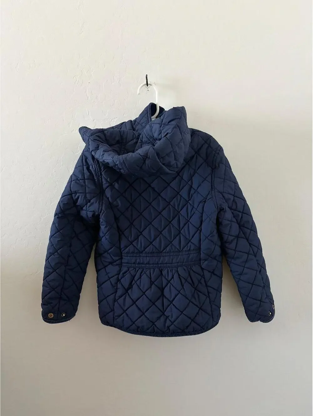 Polo Ralph Lauren Quilted hooded Jacket Snap Buttons Blue - Kids size 6x